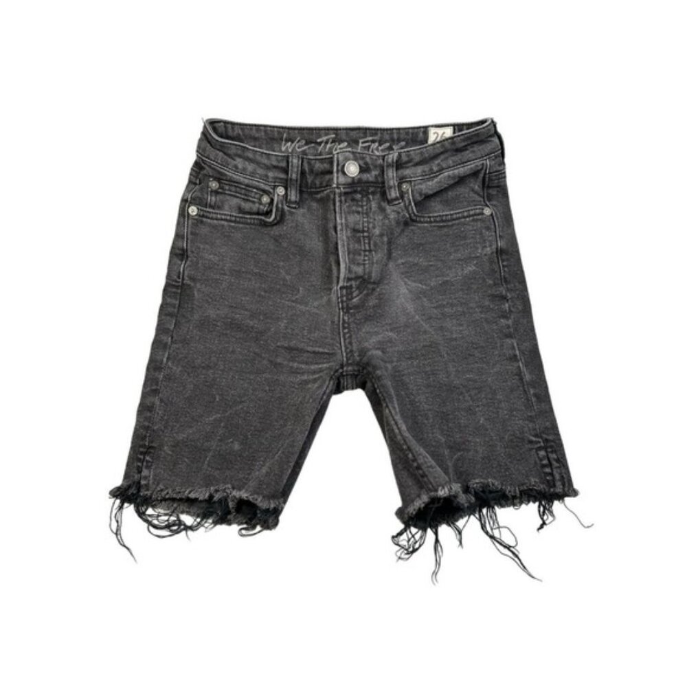 Free People Distressed Black Cutoff Shorts Size 26